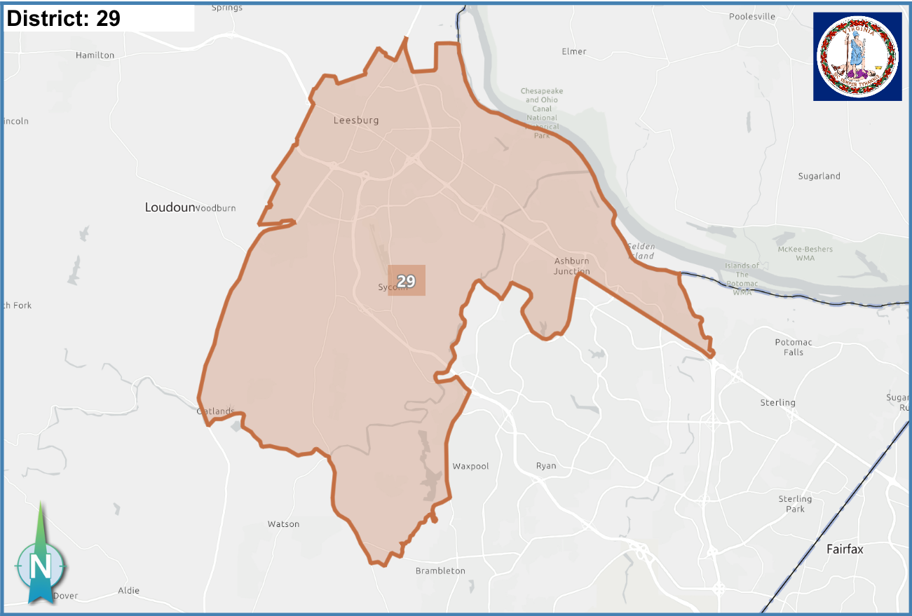 Redrawn Virginia House of Delegates District 29